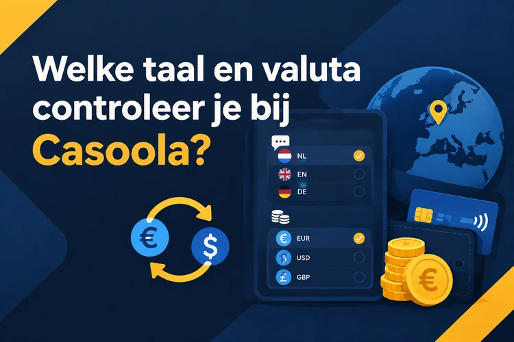 Welke taal en valuta controleer je bij Casoola?