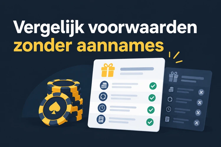 Vergelijk voorwaarden zonder aannames