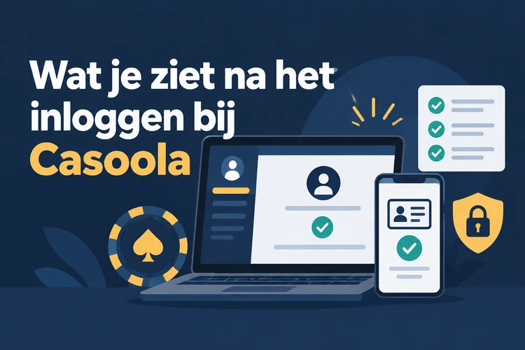 Wat je ziet na het inloggen bij Casoola