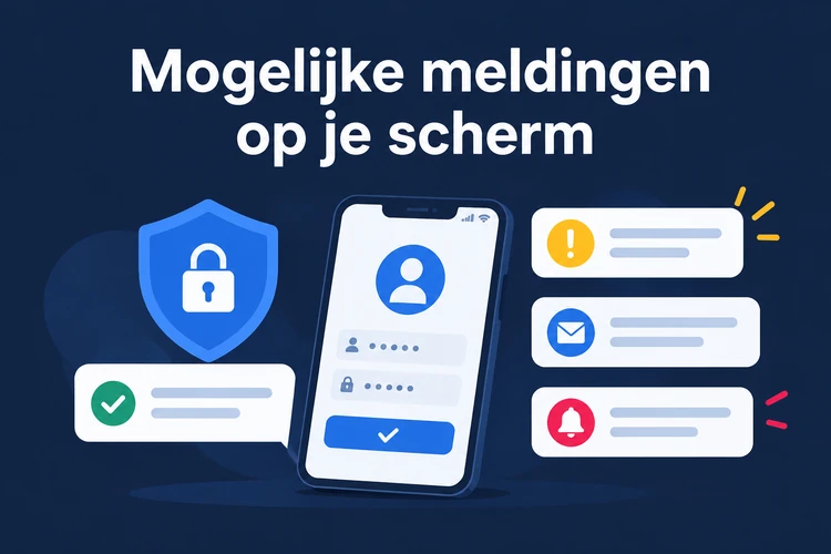 Mogelijke meldingen op je scherm