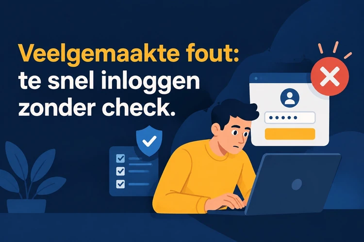 Veelgemaakte fout: te snel inloggen zonder check