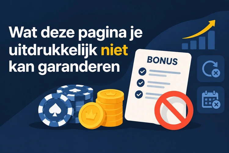 Wat deze pagina je uitdrukkelijk niet kan garanderen