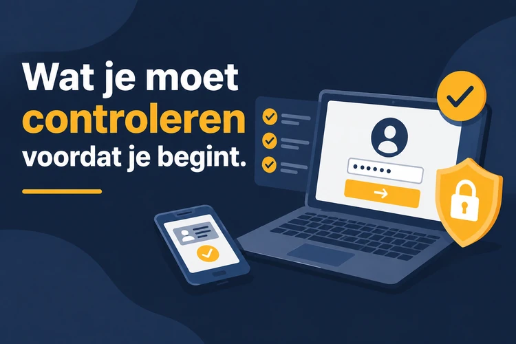Wat je moet controleren voordat je begint