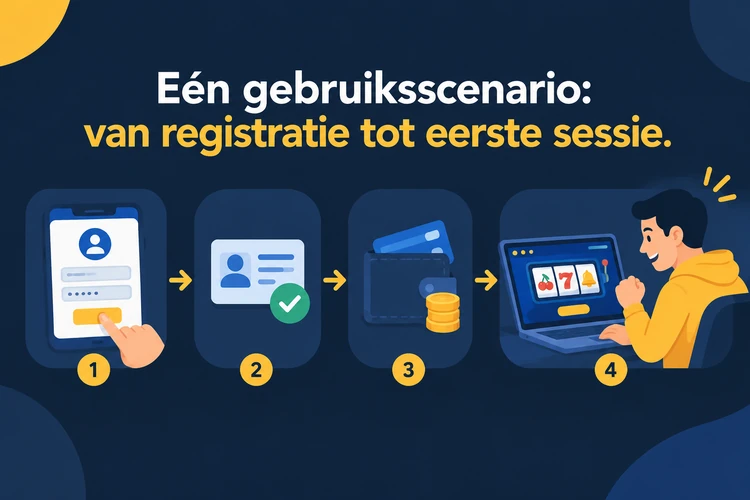 Eén gebruiksscenario: van registratie tot eerste sessie