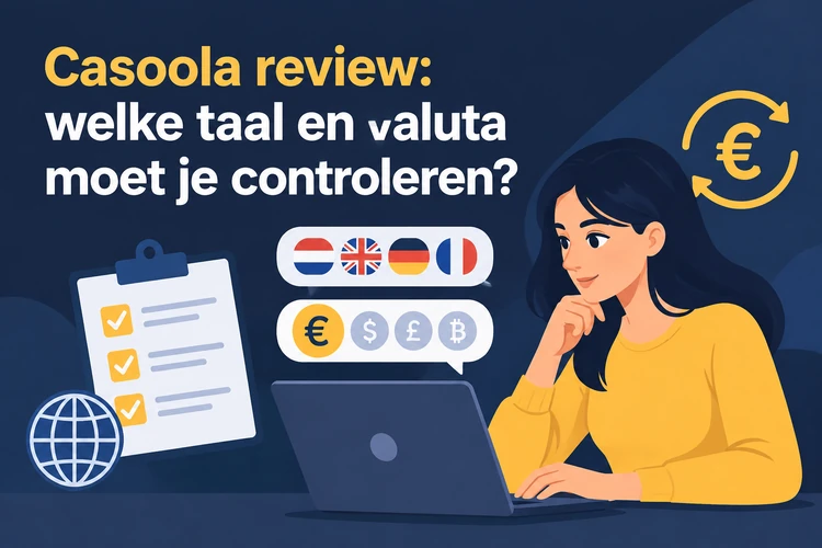 Casoola review: welke taal en valuta moet je controleren?