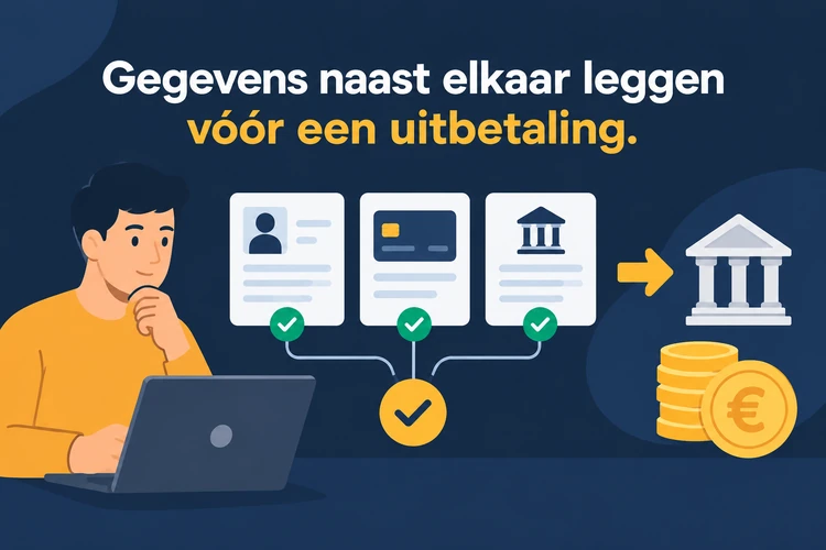Gegevens naast elkaar leggen vóór een uitbetaling